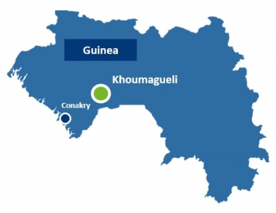 Localisation de la centrale de Khoumagueli - infracoafrica.com